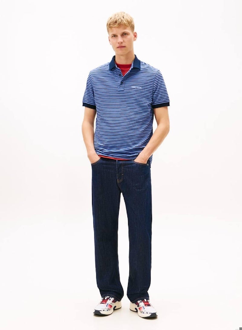 TOMMY JEANS Linear Logo Pique Polo Shirt - Image 2